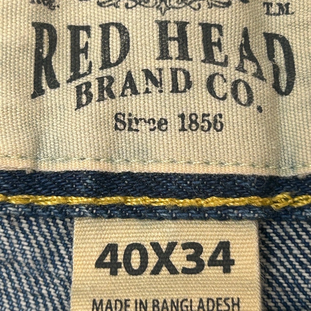 RedHead Men’s Classic Wash Relaxed Straight Jeans‎ 40x34 Denim - Picture 4 of 9